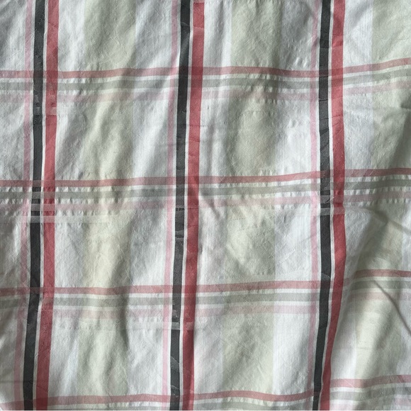 Tommy Bahama Shirt Hideaway Fronds Afterglow Silk Plaid SZ Medium Peach white - Picture 12 of 12